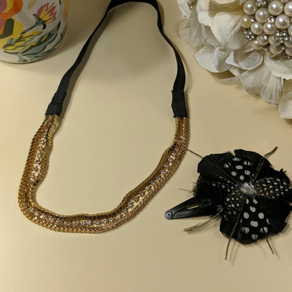 💛 2 Piece Hair Accessories - Headband & Barrette